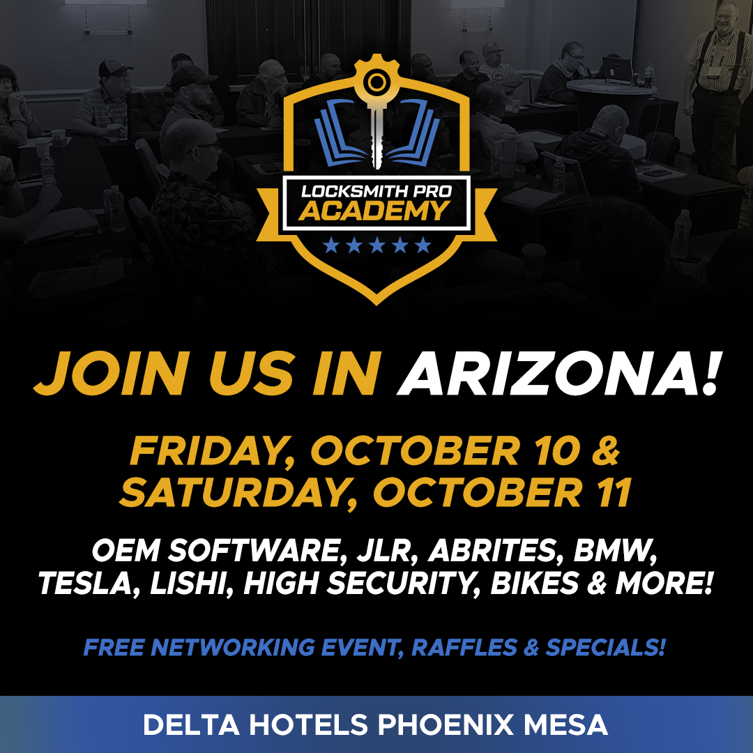Locksmith Pro Academy Oct Training