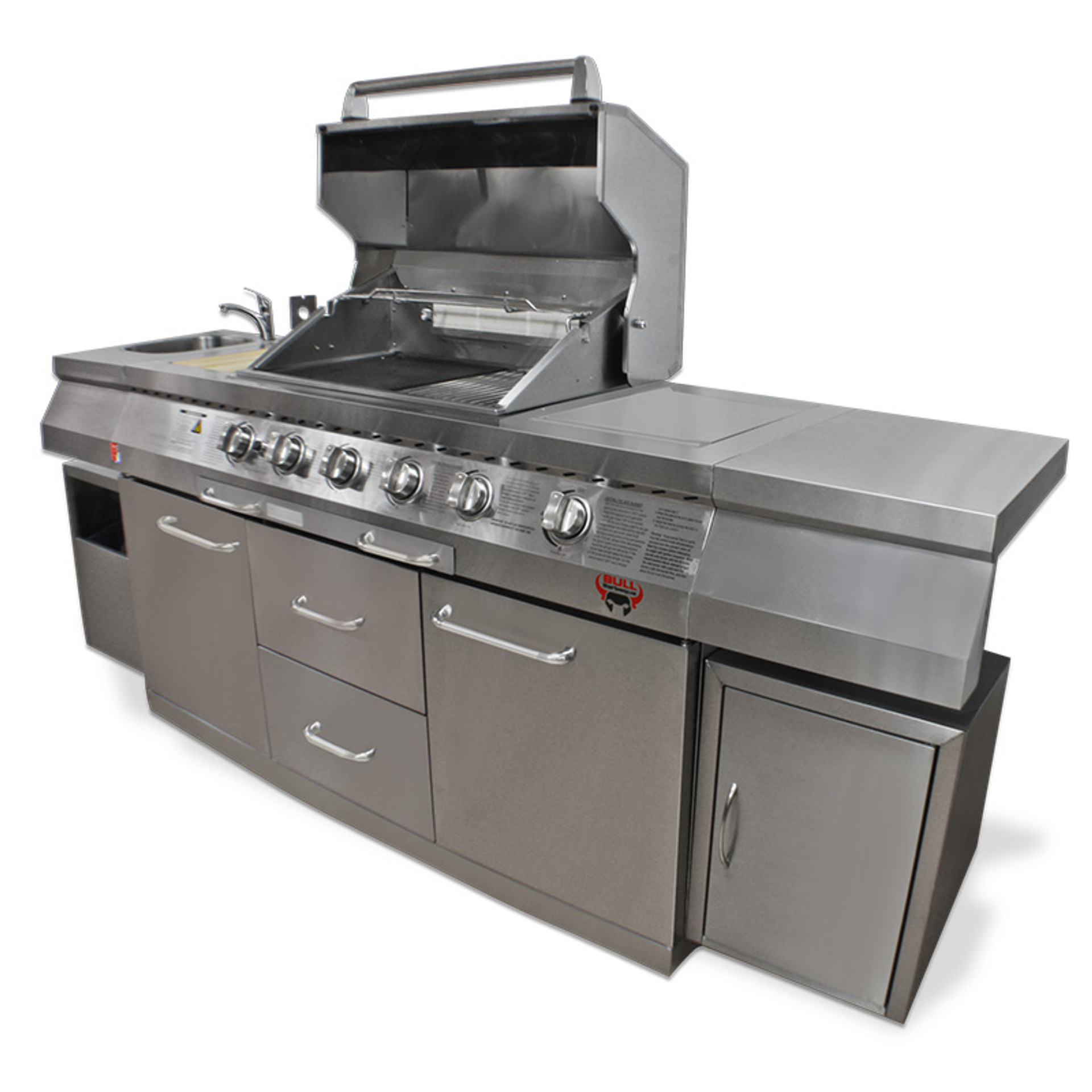 Bull BBQ Stainless Steel Outdoor Long Grill Kitchen - Bigger Boyz Toyz