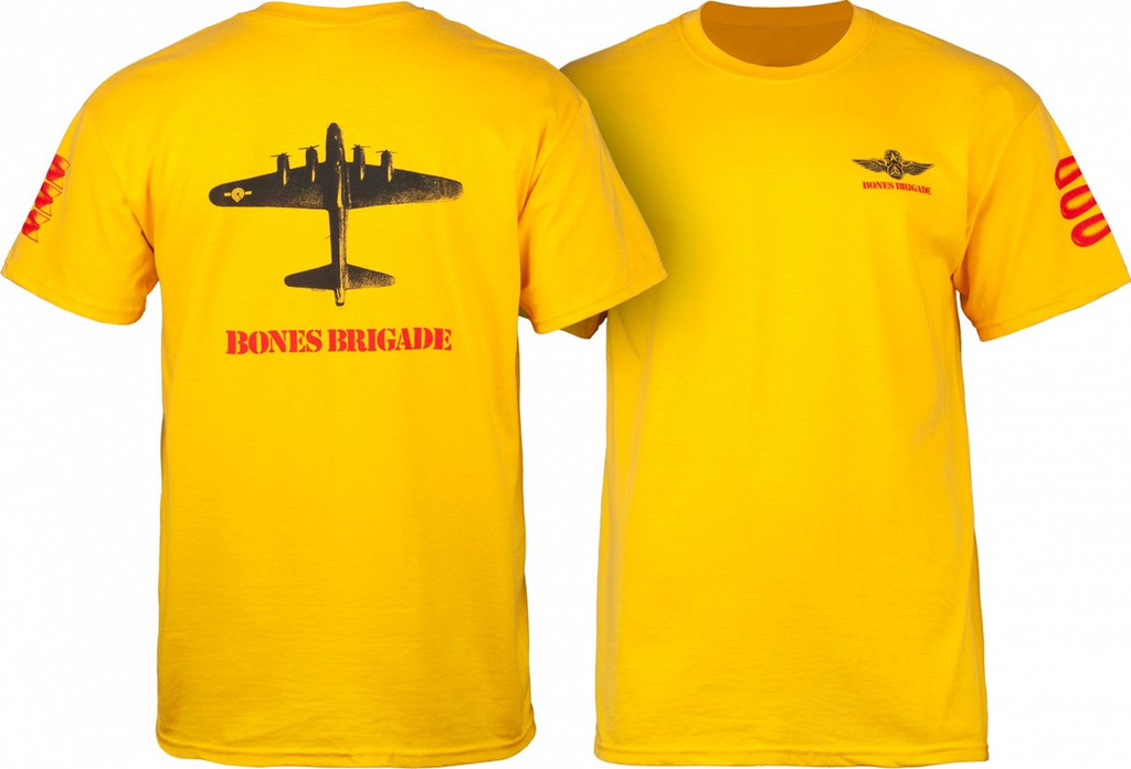 Powell Peralta Bones Brigade Bomber T-Shirt (Gold)
