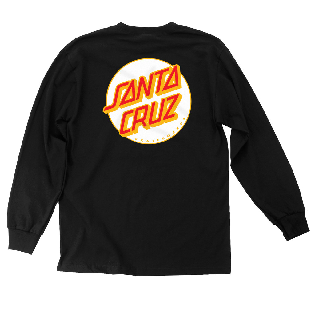 Santa Cruz Other Dot Long Sleeve Shirt (Black w/White)