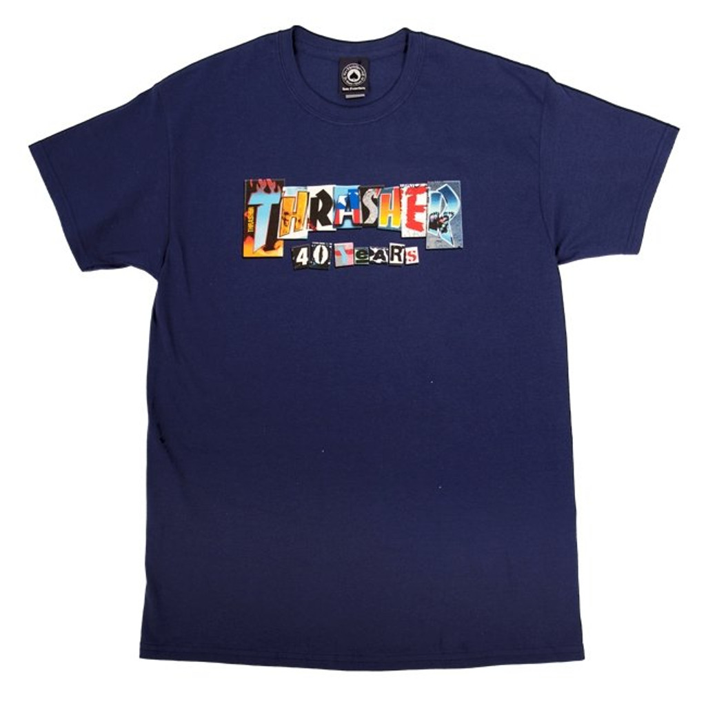 Thrasher Magazine 40 YEARS T-Shirt (Navy)