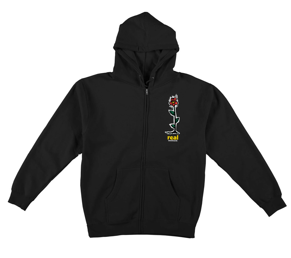 Real Regrowth Zip Up Hooded Sweatshirt (Black)