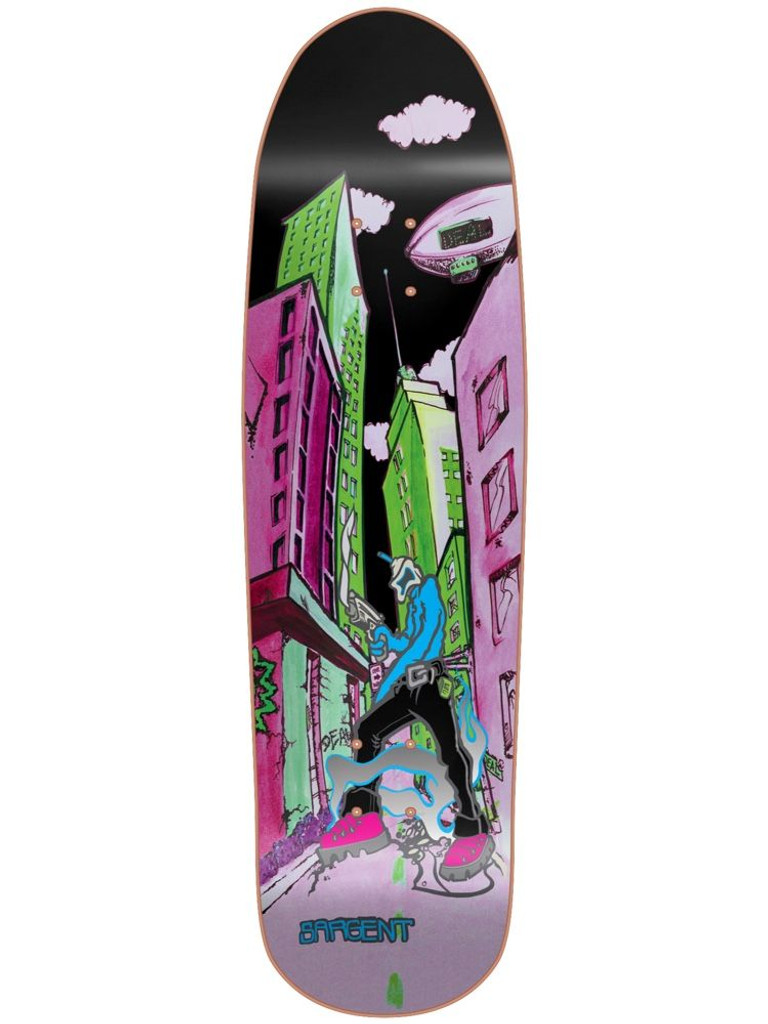 New Deal Sargent Neon Invader SLICK Old School Reissue Deck 9.3" x 31.9"