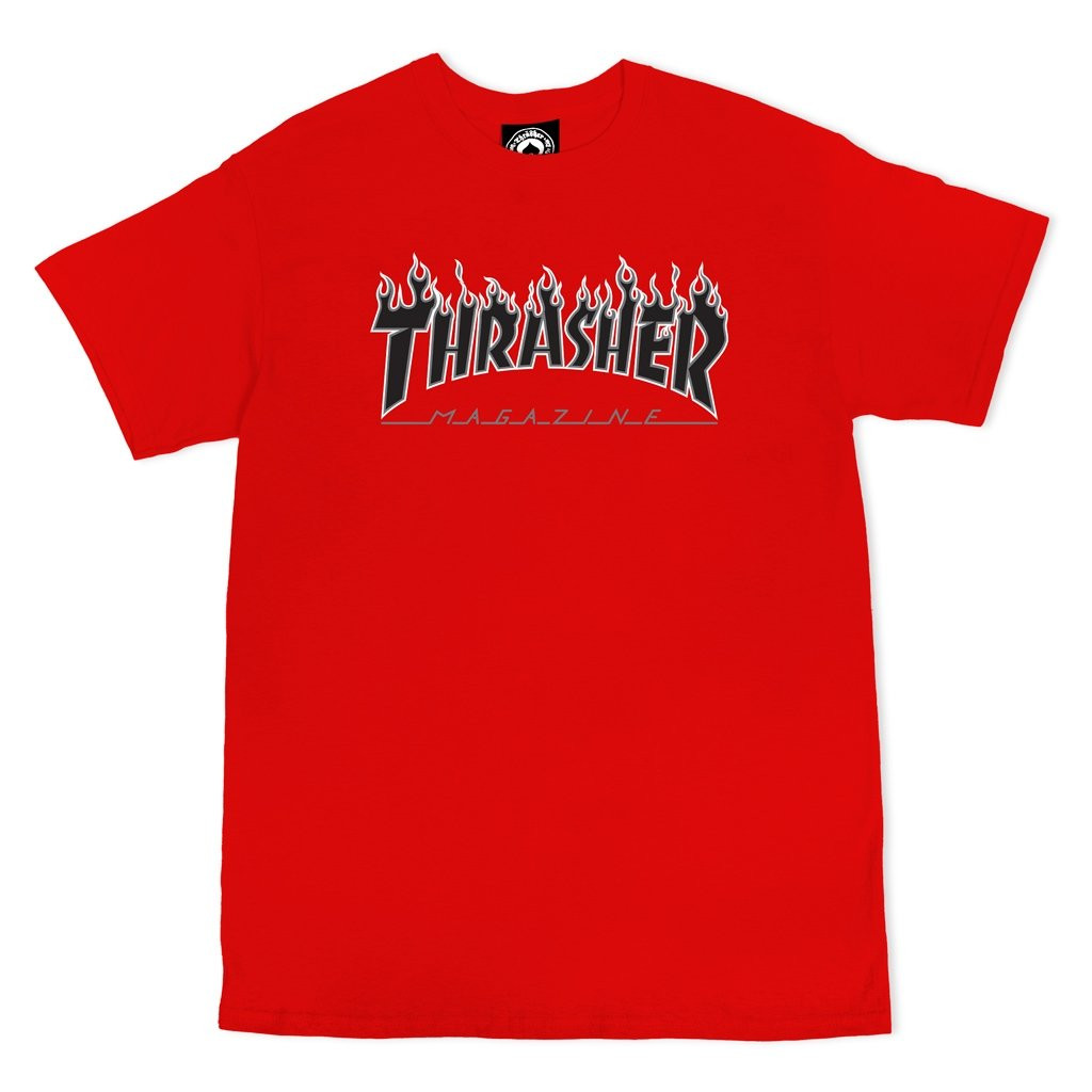 Thrasher Flame Logo T-Shirt ONLY SMALL & MEDIUM (Red)