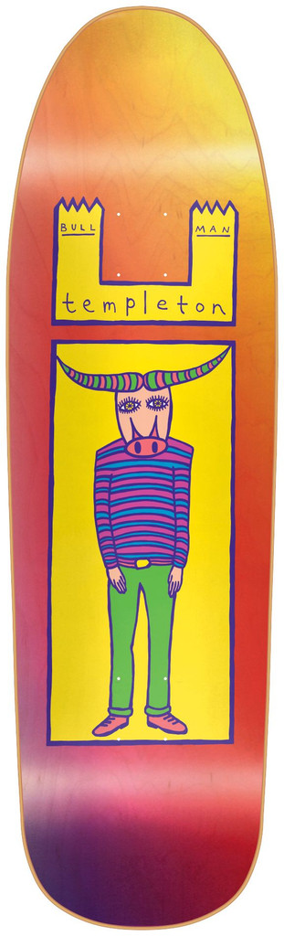 New Deal Templeton Bull Man Old School Reissue Deck (Neon)