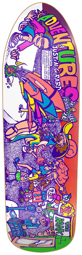 New Deal Adventures of Justin Girard Old School Reissue Skateboard Deck ...
