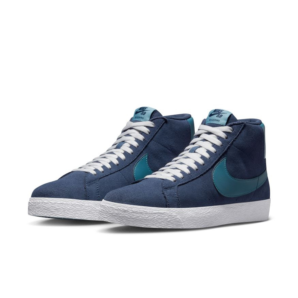 NIKE SB ZOOM BLAZER MID (MIDNIGHT NAVY/NOISE AQUA-MIDNIGHT NAVY)