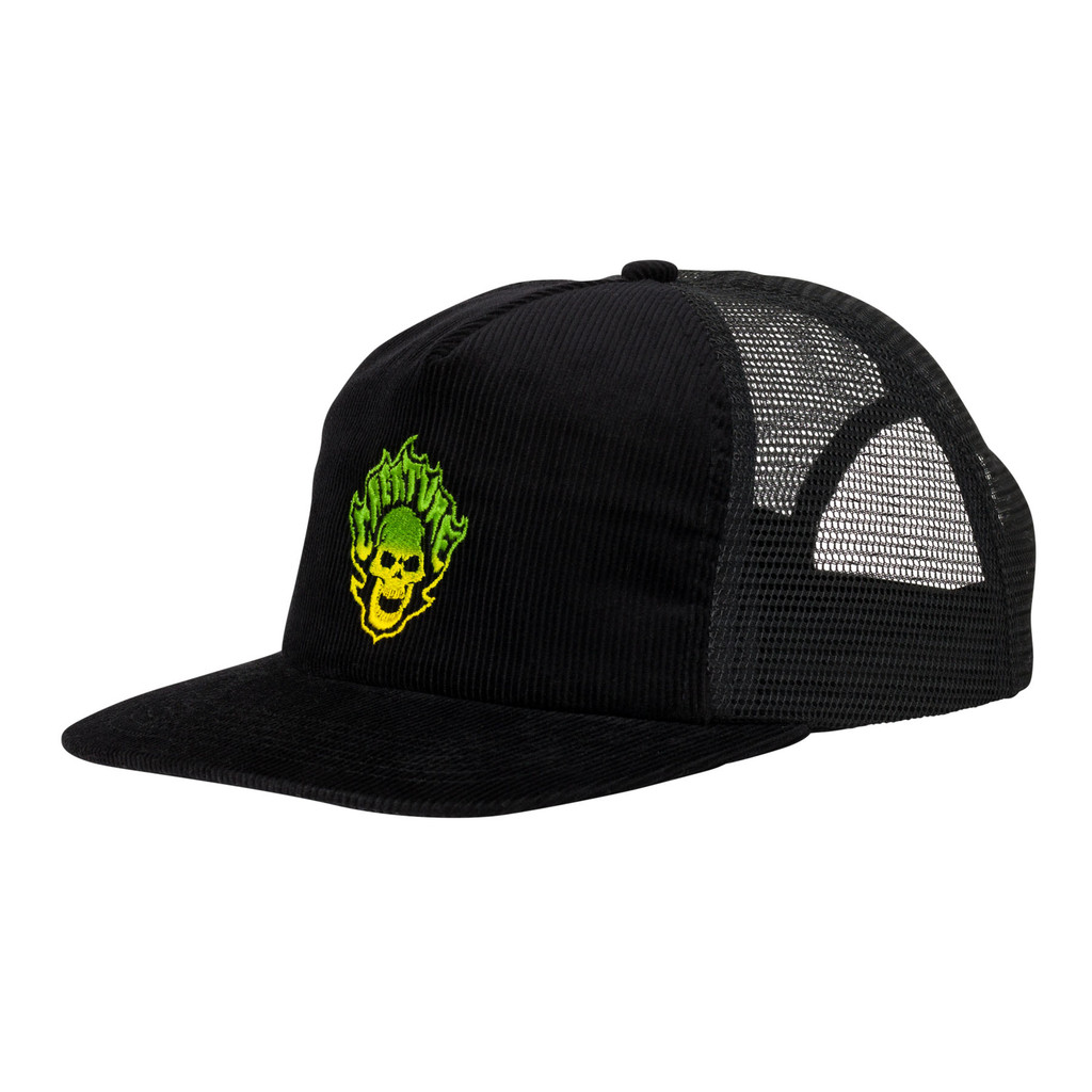 Creature Bonehead Flame Snapback Hat (Black)