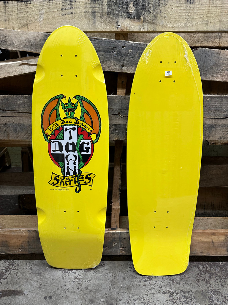 Dogtown OG Red Dog 70s Classic Deck 9" x 30" - Bright Yellow Full Dip