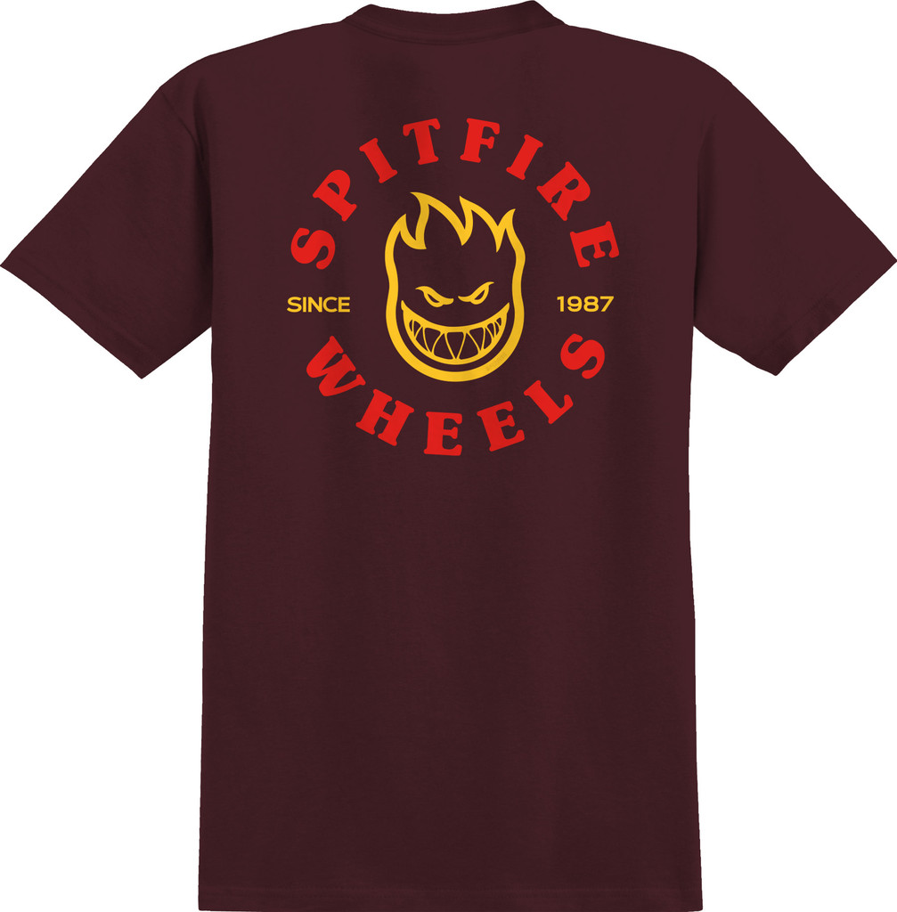 Spitfire YOUTH Bighead Classic T-Shirt (Maroon)