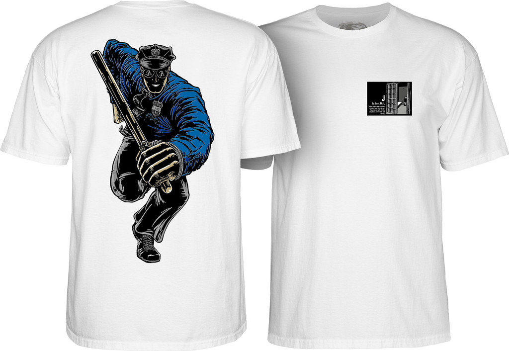 Powell Peralta Chris Senn Cop T-Shirt (Available in 4 Colors)