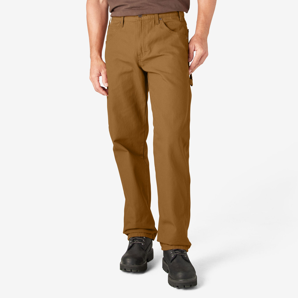 Dickies Duck Utility Relaxed Straight Fit Pants (Rinsed Brown Duck)
