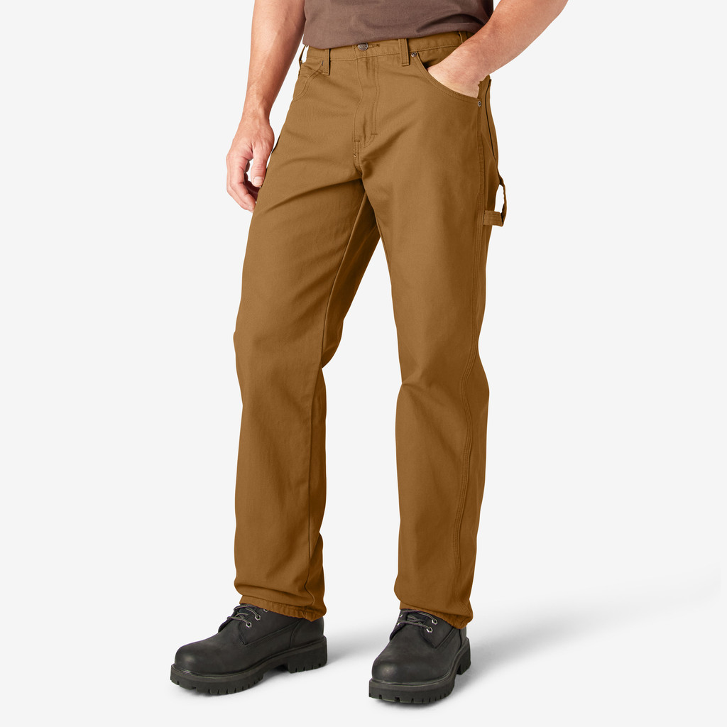 Dickies Duck Utility Relaxed Straight Fit Pants (Rinsed Brown Duck)