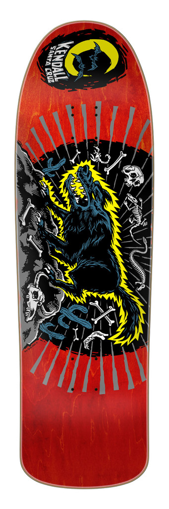 **PRE-ORDER** Santa Cruz Kendall Wolf Reissue Deck 9.28" (Red Stain)