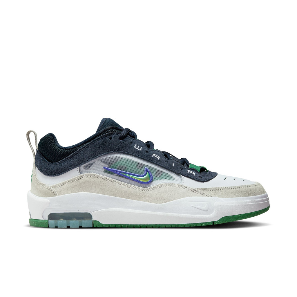 NIKE AIR MAX ISHOD WHITE/PERSIAN VIOLET-OBSIDIAN-PINE GREEN 