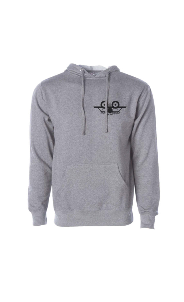 SMA Natas Kaupas Grey Heather Hooded Sweatshirt | Midweight | 75% Cotton / 25% Poly