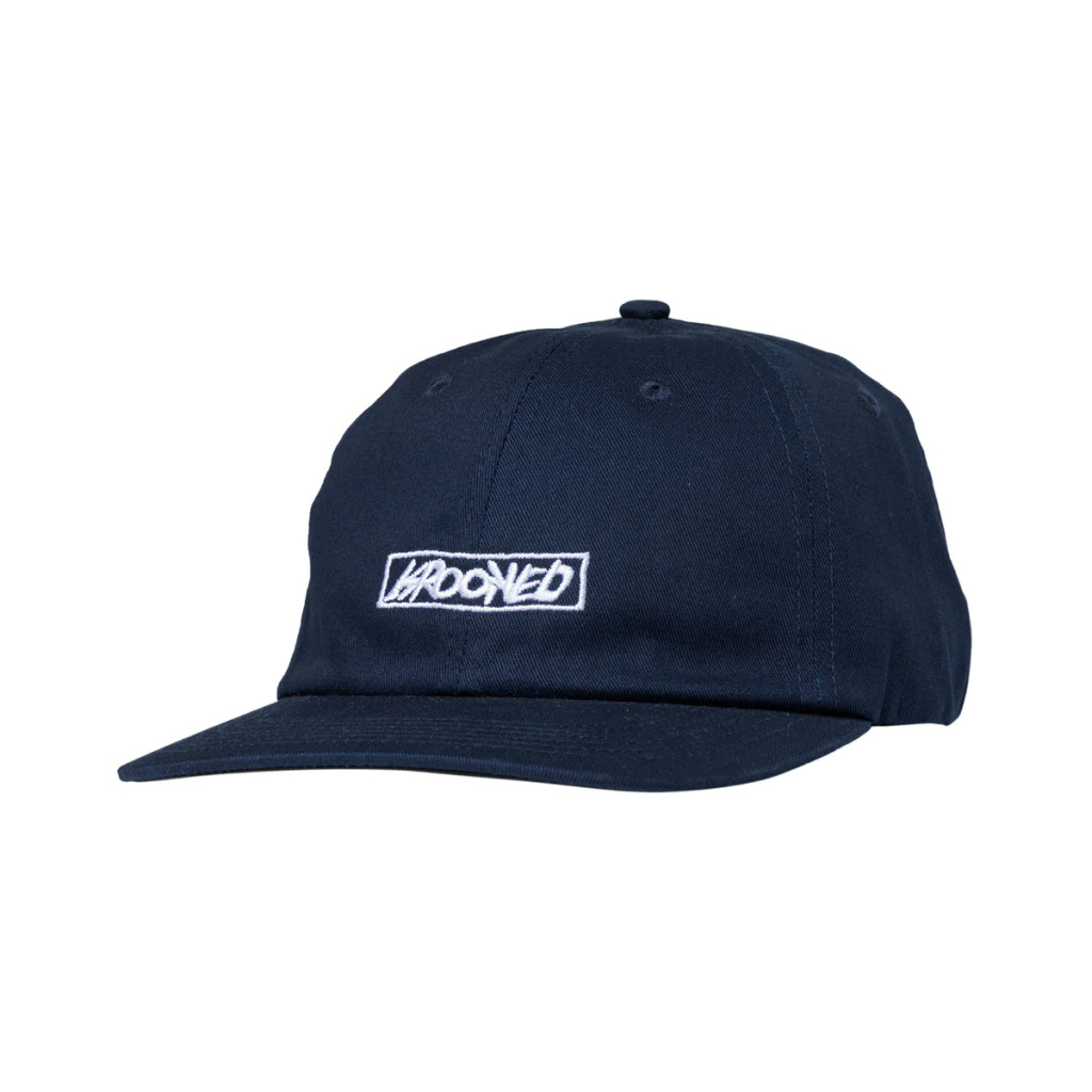 Krooked Moonsmile Script Strapback Hat - Navy Blue