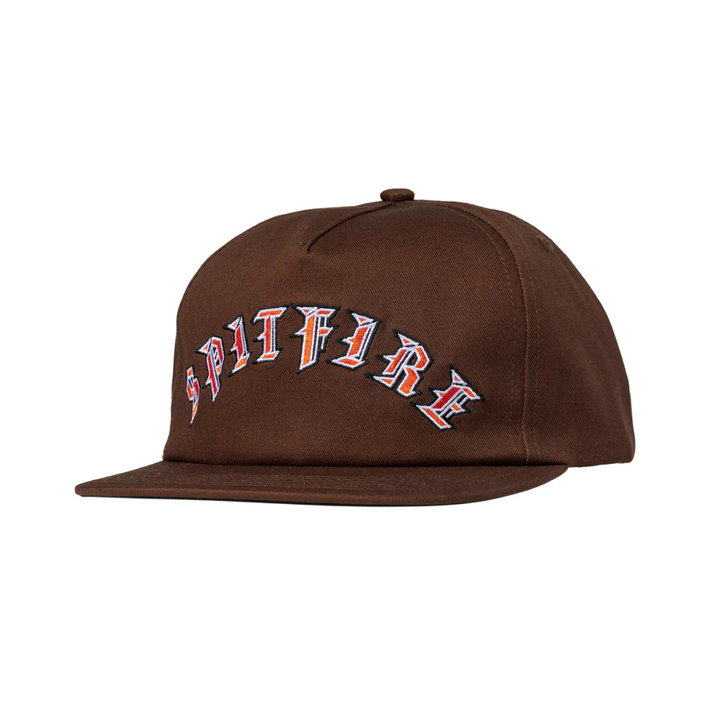 Spitfire Old E Arch Snapback Hat - Brown