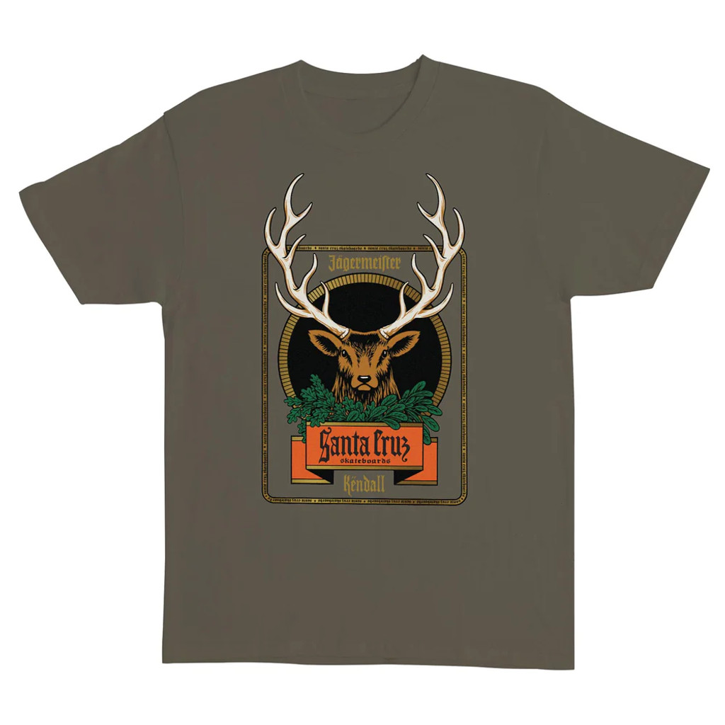 Jägermeister Kendall Deer Mens Santa Cruz T-Shirt (Olive)