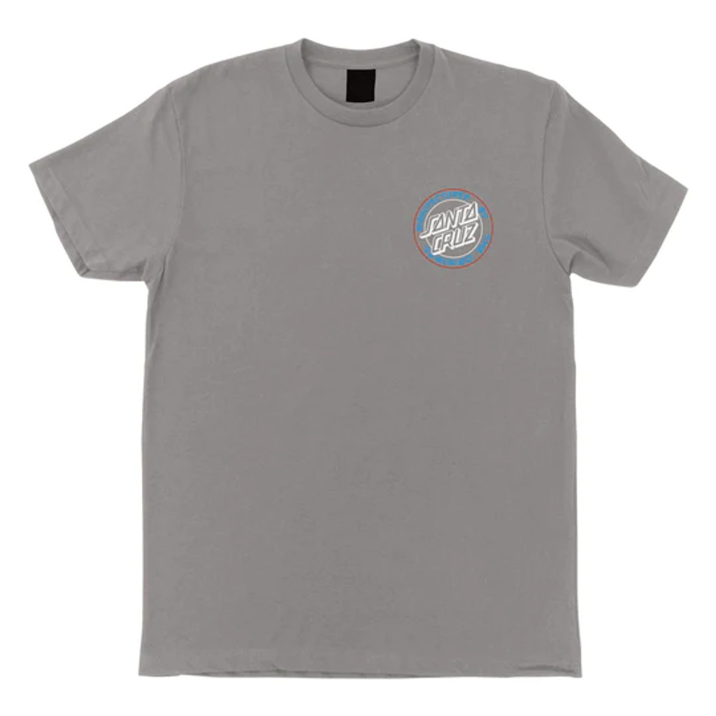 Natas Screaming Panther Mens Santa Cruz T-Shirt (Medium Grey)
