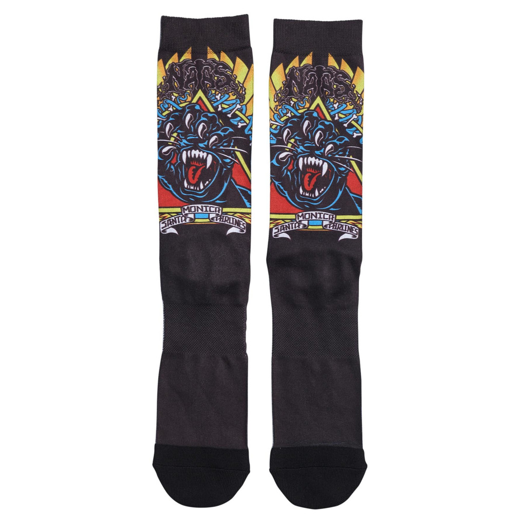 Natas Screaming Panther Socks Mens - Black
