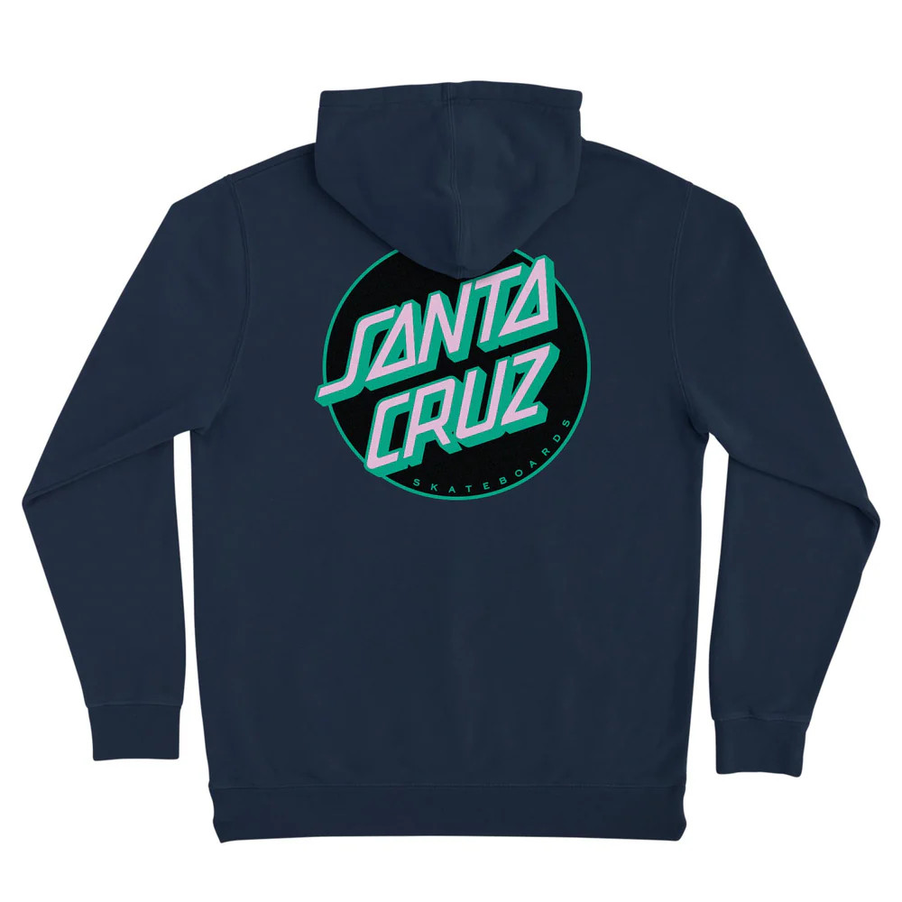 Other Dot Mens Santa Cruz Hoodie Sweatshirt Slate Blue w/Black/Teal