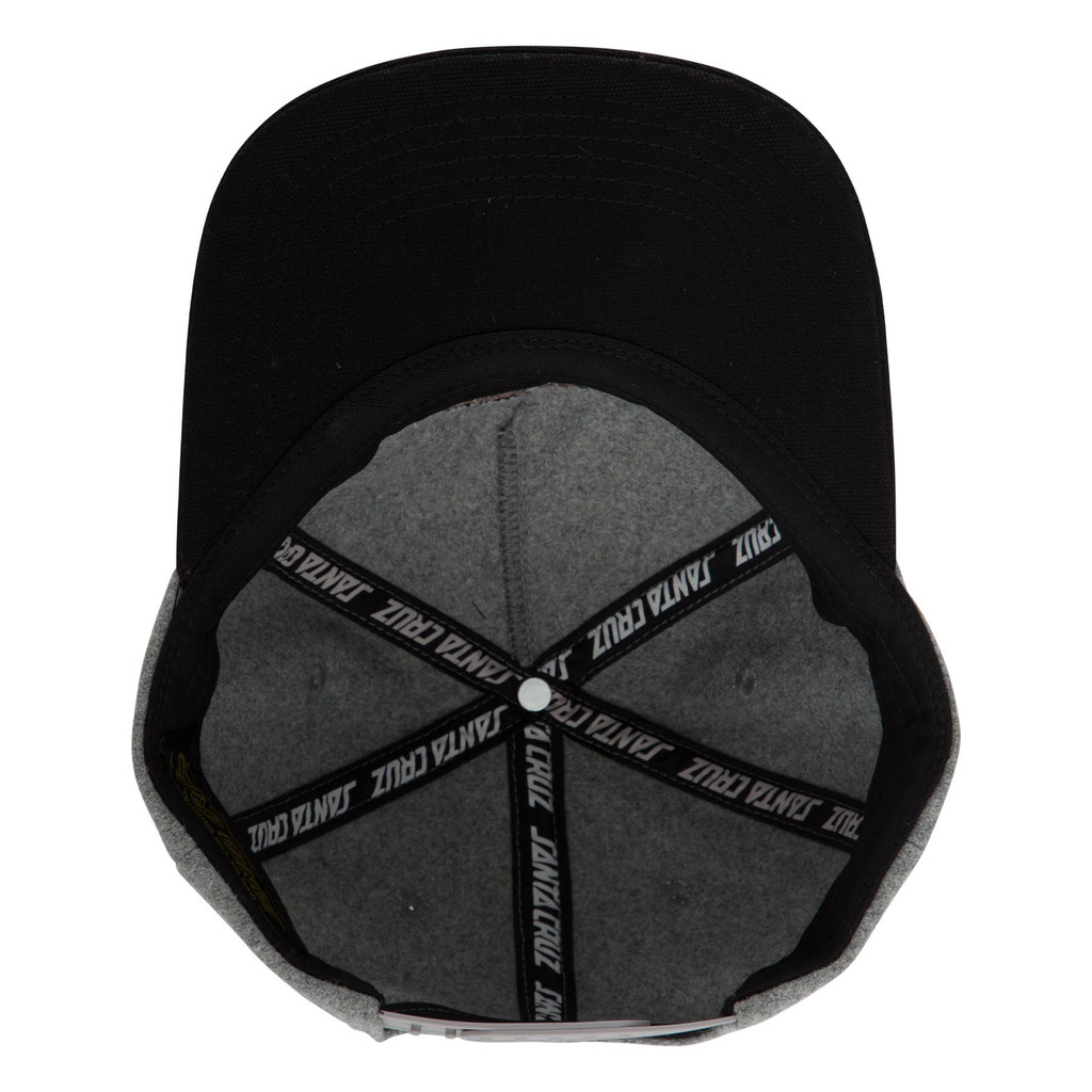 Santa Cruz Flame Ringed Dot Snapback Unstructured Hat (Black/Grey) 