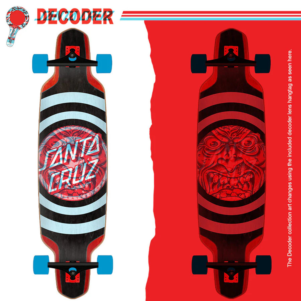 Santa Cruz Decoder Roskopp Drop Down Longboard 9.5" x 37.52" 