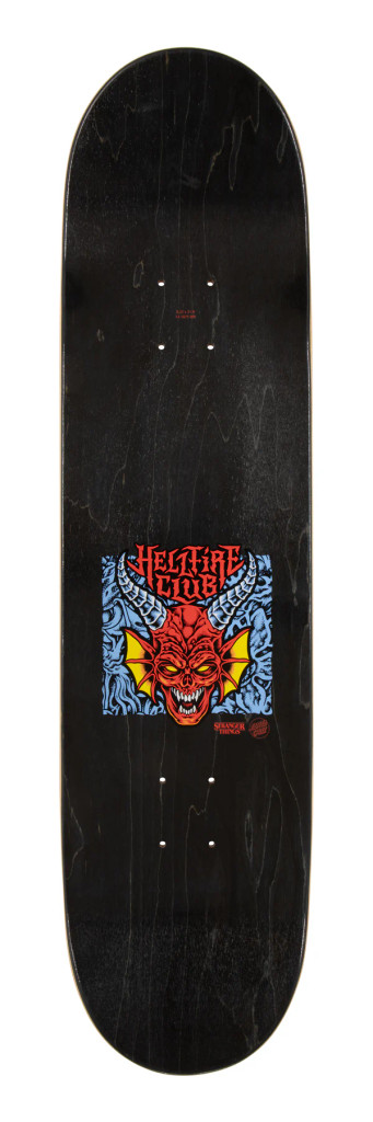 8.25in Stranger Things Hellfire Club Santa Cruz Skateboard Deck