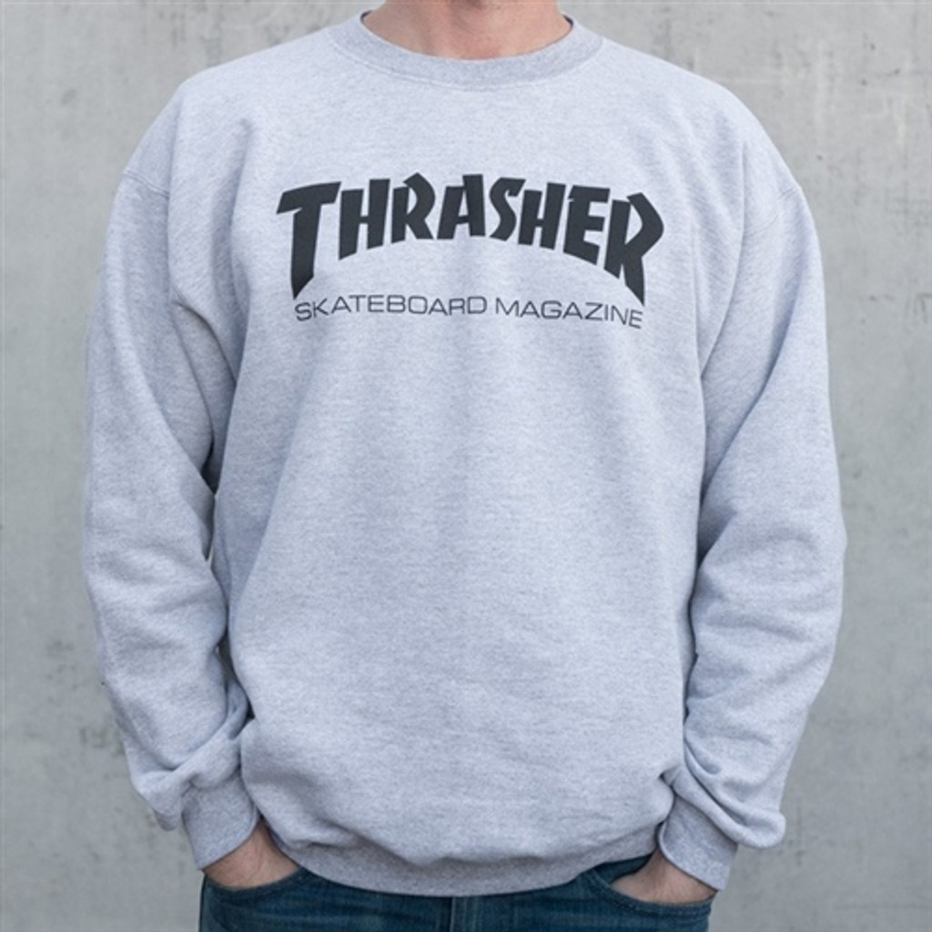 Thrasher Mag Logo Crewneck Sweatshirt Grey (ONLY SMALL LEFT)