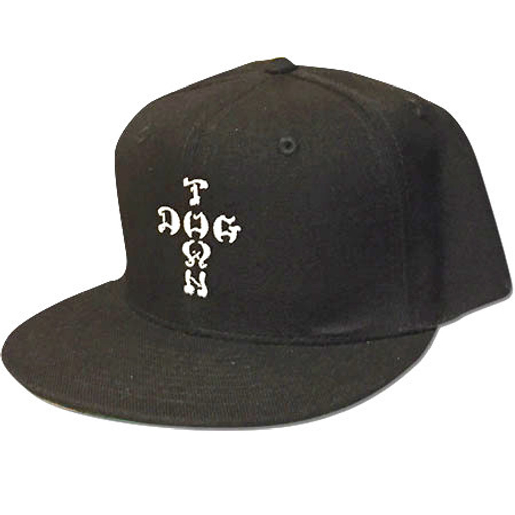 Dogtown Cross Letters Snapback Hat (Black)