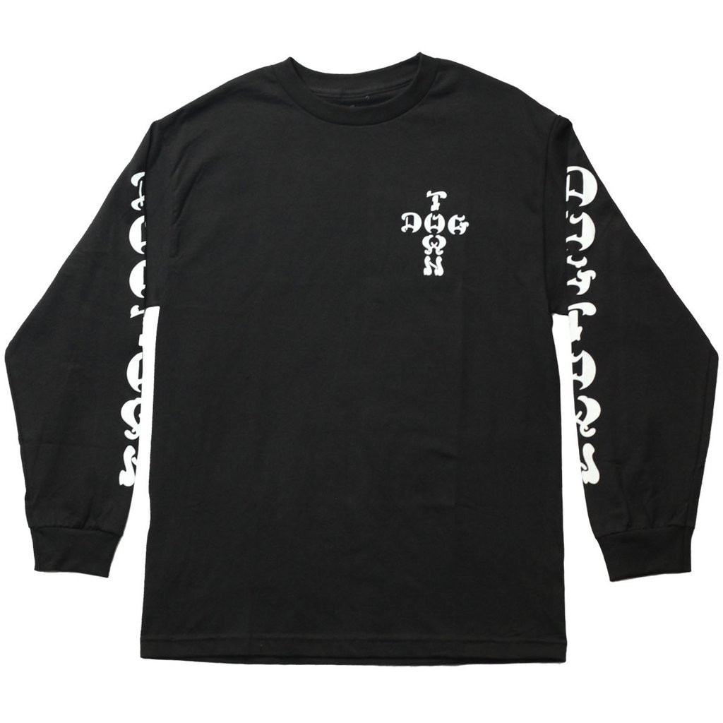 Dogtown Skates Cross Logo Long Sleeve Shirt (Black)