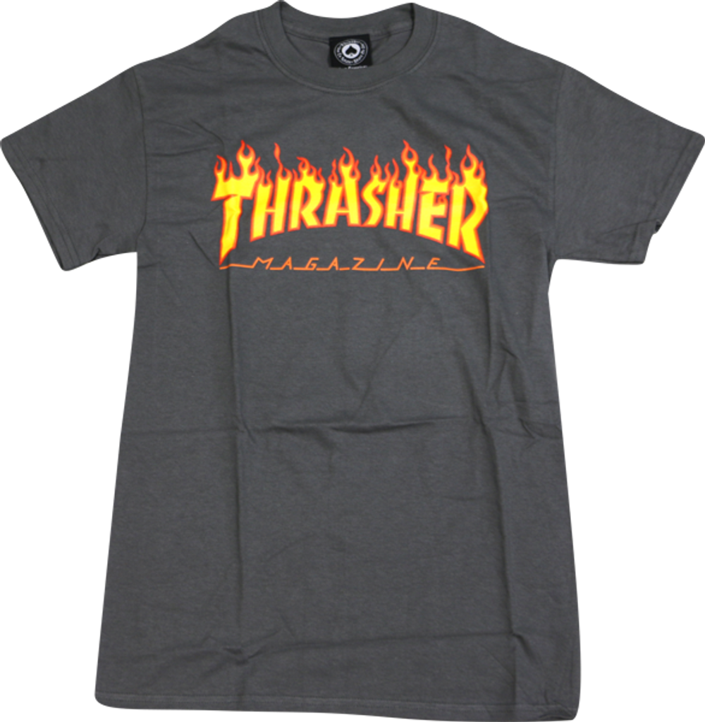 Thrasher Magazine Flame Logo T-Shirt Tee Shirt Flames