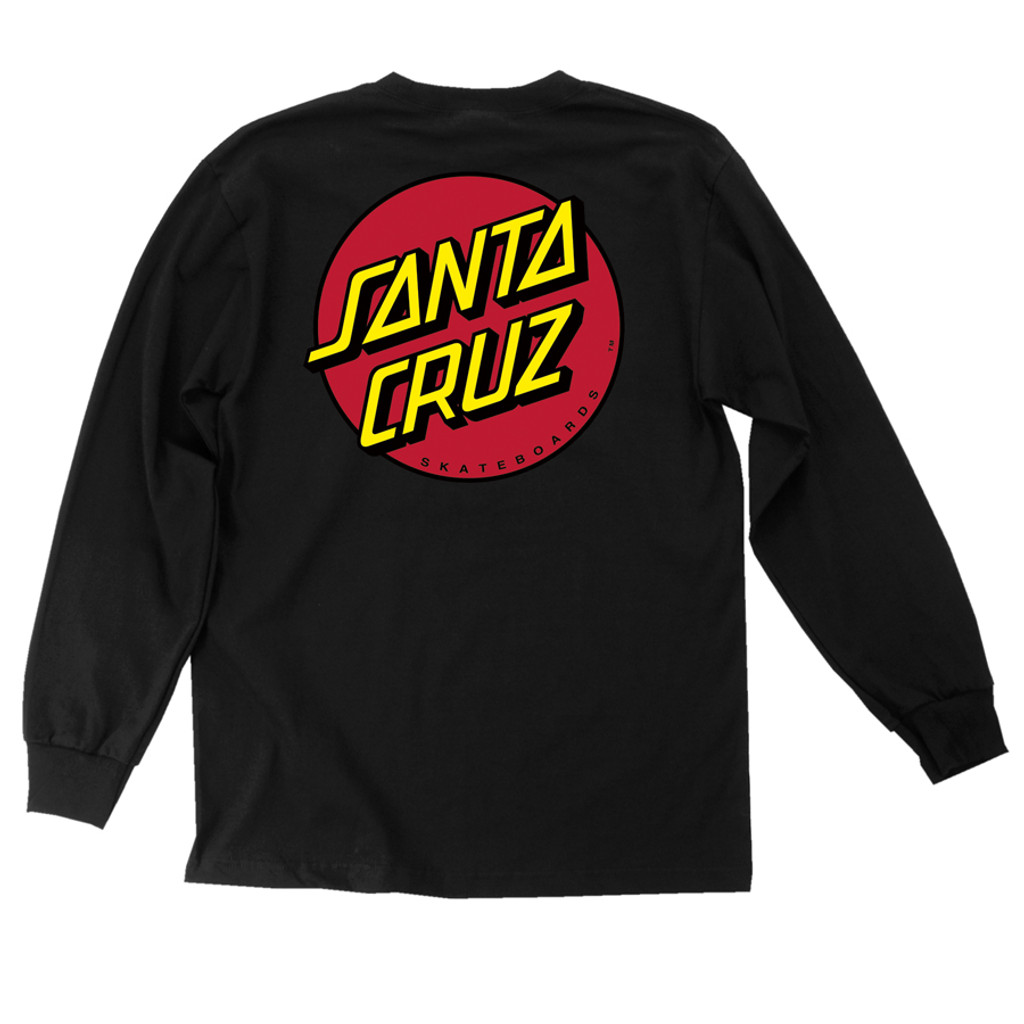 Santa Cruz Classic Dot Long Sleeve Shirt  ONLY MEDIUM BLACK LEFT (Available in 2 Colors)