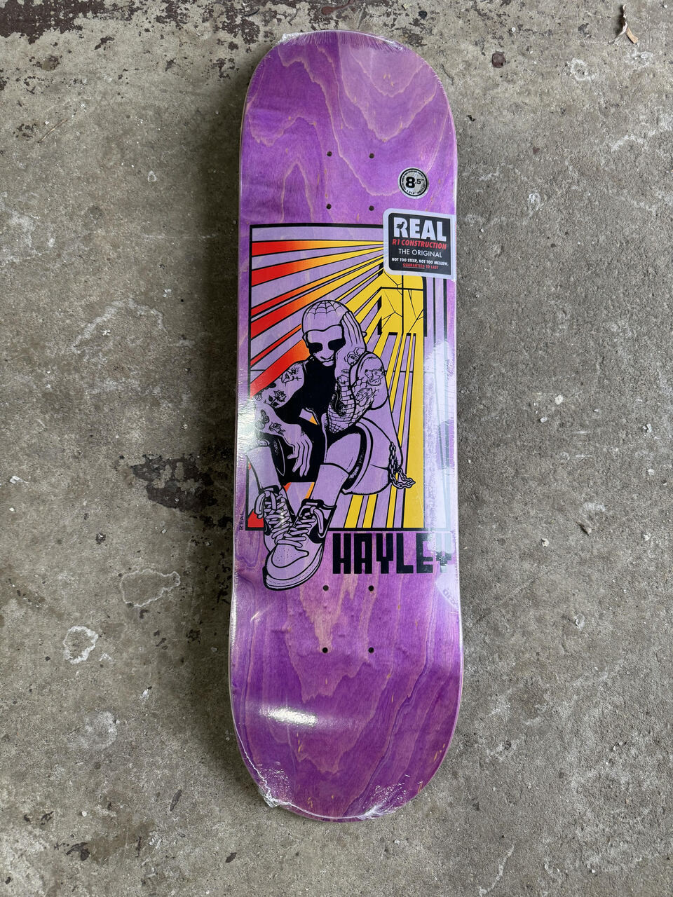 Real Hayley Wilson Stained Skateboard Deck 8.5