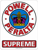 Powell Peralta Supreme Sticker 3.25"