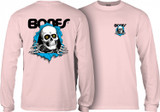 Powell Peralta Old School Bones Ripper Long Sleeve Shirt (Light Pink)