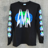 SMA Santa Monica Airlines Flipped Logo Long Sleeve Shirt (Black)