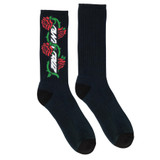 Santa Cruz Dressen Roses Vine Crew Socks Black (1 pair)