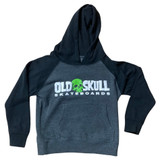 Old Skull Logo Pullover YOUTH Hooded Sweatshirt (Charcoal/Black)