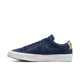 NIKE SB ZOOM BLAZER LOW PRO GT PREMIUM (MIDNIGHT NAVY/WHITE)