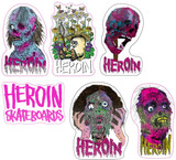 Heroin Skateboards Sticker Pack (6 Stickers)