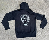 Dogtown Cross Logo Pullover Hooded Sweatshirt (Black/White)