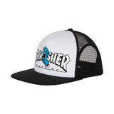 Santa Cruz x Thrasher Screaming Logo Trucker Hat (White/Black)