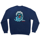 Santa Cruz Wave Hand Crew Neck Sweatshirt (Navy)