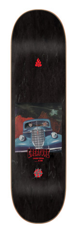 Gravette's Apocalypse Pro model. Pro Skateboard Deck 8.3in x 32.2in Creature