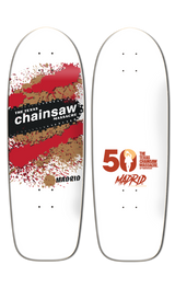 * Pre Order* Texplosion Texas Chainsaw Massacre Limited Edition Red and Gold Explosion Graphic Marty Shape 29.25 x 9.5 WB15 No Grip Tape 