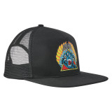 Natas Screaming Panther Santa Cruz Mesh Trucker High Profile Hat (Black)