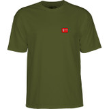  Powell Peralta Frankie Hill Bulldog T-Shirt Military Green