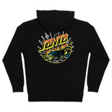 Santa Cruz Kendall Wolf Dot Zip Hooded Heavyweight Sweatshirt (Black)